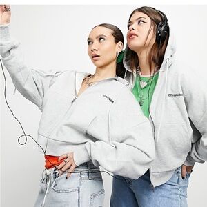 COLLUSION Gray Women's Hoodie